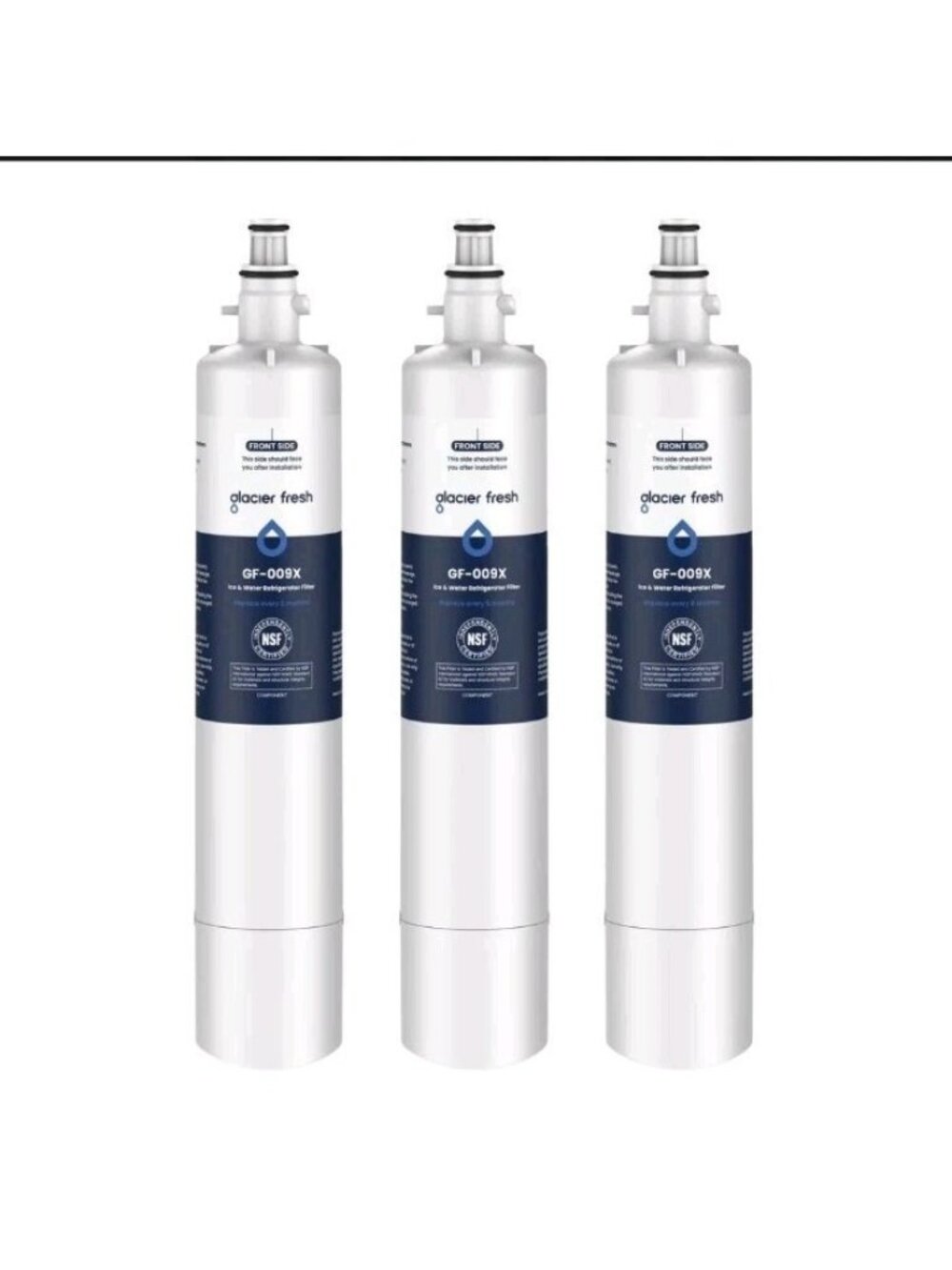 Glacier Fresh GF-009X Refrigerator Water Filter Replacement - 3 Pack